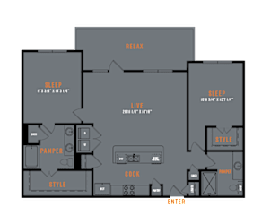 Lenox SoCo 2D Floor Plans - B7