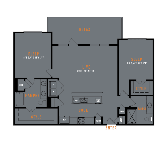 Lenox SoCo 2D Floor Plans - B7