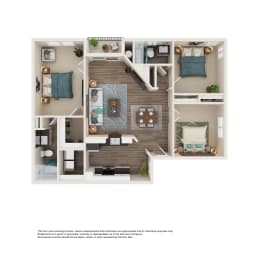 3 Bed 2 Bath Floor Plan | 1,114 Sq. Ft. at Element Deer Valley in Phoenix, Arizona