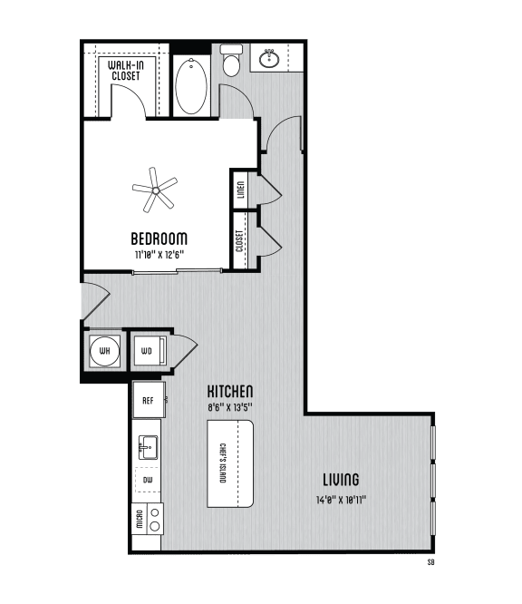 Floor Plan  1x1 A9
