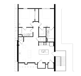 2 Bed 2 Bath Floorplan F at Eastover Commons Residential, Jackson Mississippi