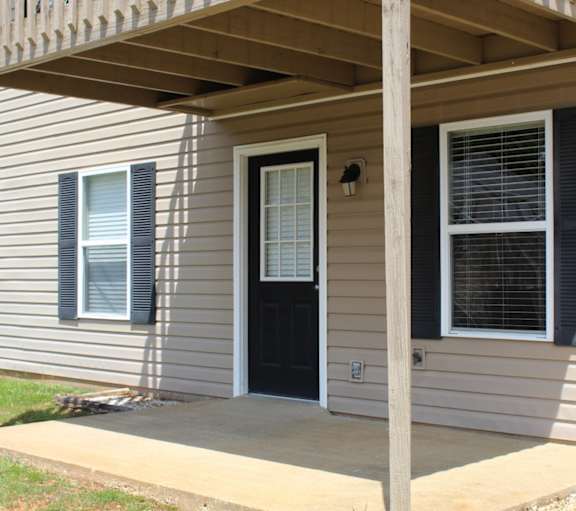 Back porch at The Avery at Auburn Apartments in Auburn, AL