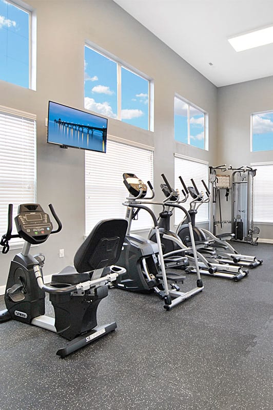 our state of the art gym is available for residents to use