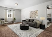 Thumbnail 10 of 32 - Logan Gateway staged living area
