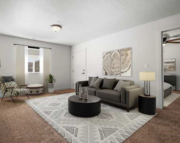 Logan Gateway staged living area