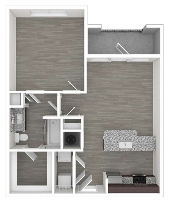 Barker Floor Plan at Caldwell, Houston, TX, 77084