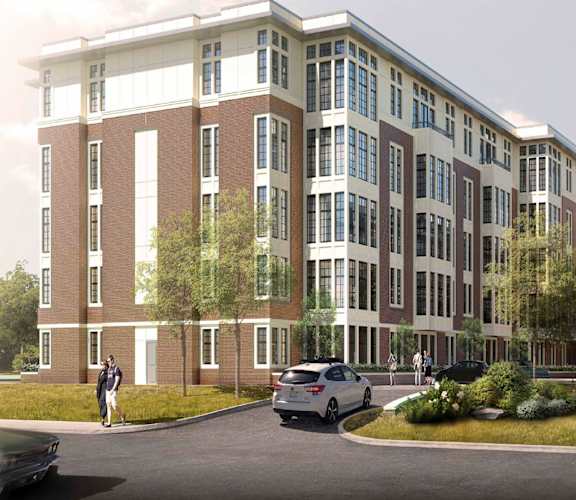 a rendering of the proposed apartment building. at The Encore at Ingram Manor, Pikesville, MD, 21208