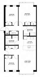  Floor Plan Affordable Wait List - 3 Bedroom