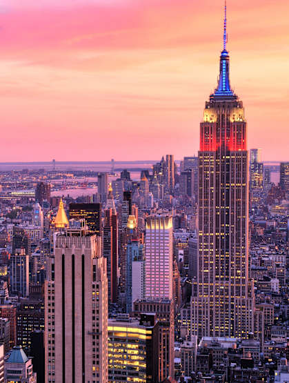 The cityscape features the iconic Empire State Building prominently.