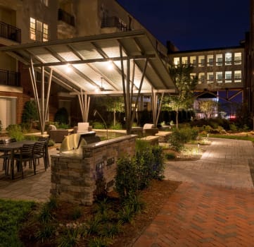 Outdoor Grill With Intimate Seating Area at Berkshire Ninth Street, Durham, 27705
