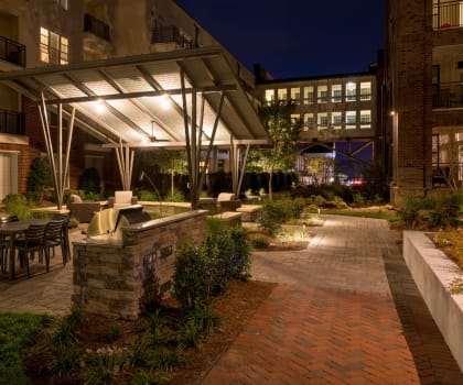 Outdoor Grill With Intimate Seating Area at Berkshire Ninth Street, Durham, 27705