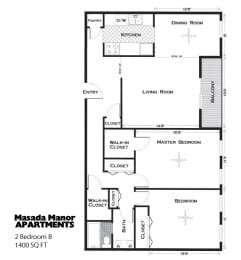  Floor Plan 2.1bedB