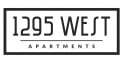 a logo with the words 195 west apartments on a white background