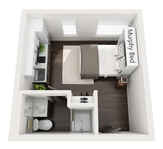 Floor Plan  Floor plan for an apartment at Enve on Eastlake in Seattle, WA.