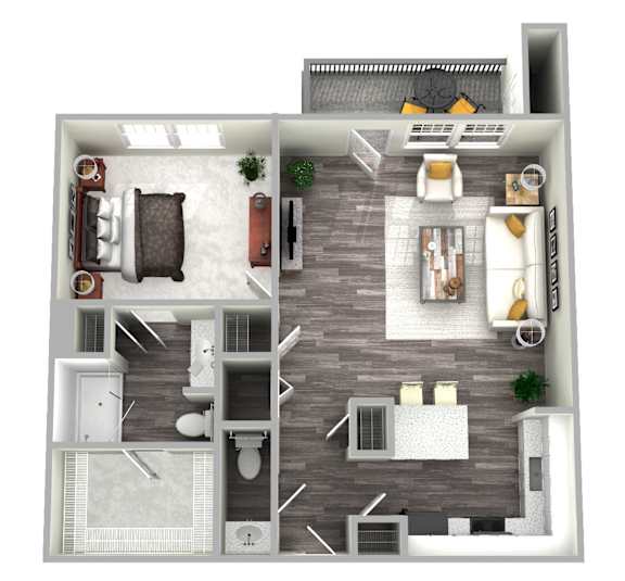 Ansley Floor Plan at Emblem Alpharetta Apartments, Georgia, 30009