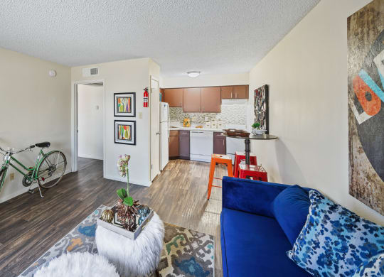 Model Living Room 3 at Oaks of Denton in Denton, TX