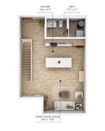 C9L Floor Plan at City Square Lofts, Des Moines, 50309