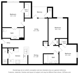3 bed 2 bath at Sandy Creek Apartments, Texas, 77807