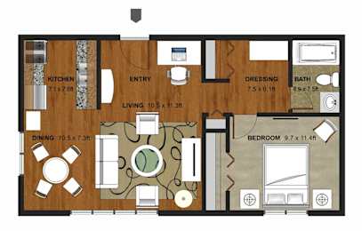 Apex Floor Plan at Granite Peaks Apartments, Minneapolis