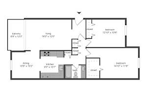 2 bedroom w WD