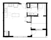 1 bed 1 bath floorplan