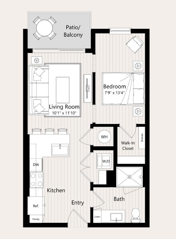 A2 Floor Plan at Huxley Scottsdale, Scottsdale