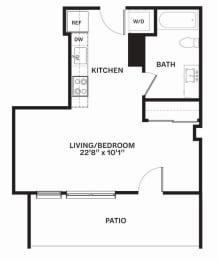 A6 MFTE Floor Plan at Corner 63, Seattle, Washington