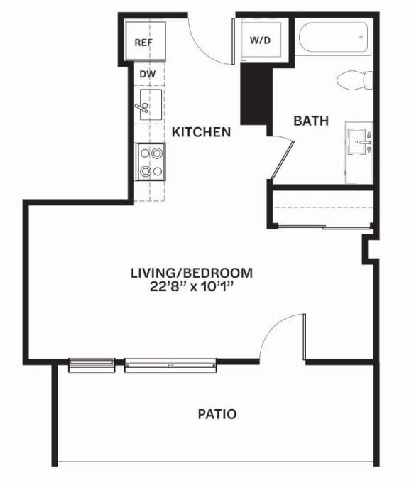 A6 MFTE Floor Plan A6 MFTE Floor Plan at Corner 63, Seattle, Washington