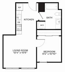 C13 MFTE Floor Plan at Corner 63 Apartments in Seattle, Washington