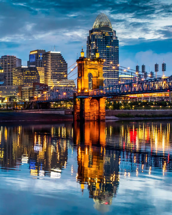 downtown cincinnati at Crown Crossing Apartments, Ohio