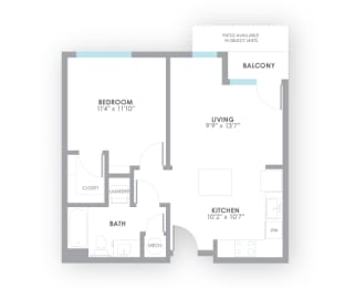 Volt Floor Plan at AMP Apartments, PRG Real Estate, Louisville, KY