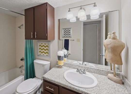 Model Bathroom 2 at Oaks of Denton in Denton, TX