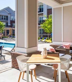 patio of the floor plan at Canopy at Ginter Park Apartments, Richmond, VA, 23227