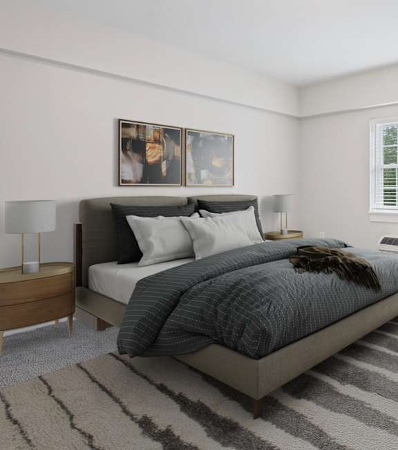 Carpeted Bedroom at Roosevelt Commons Apartments, Philadelphia