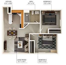 Floor-Plan_B1 at Lake Shore Park, Ankeny, 50021