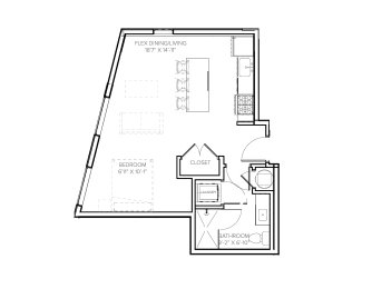 Unit C Studio at Steelcote Square, St. Louis, MO, 63103