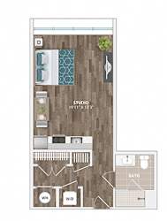 S1A Floor Plan at Sinclaire on Seminary, Alexandria