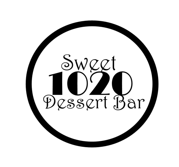a logo for a dessert bar with a circle around it