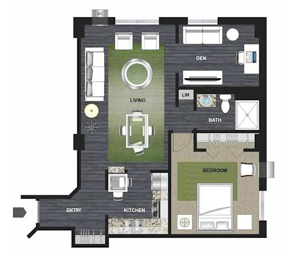 Cosmo Floor Plan at Lux Apartments, Brooklyn Center, Minnesota