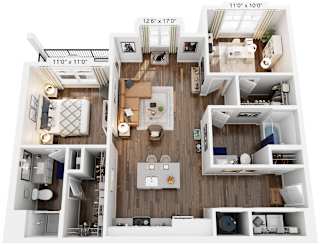 2 Bed 2 Bath | 1,049 Sq. Ft. at Farmhaus Apartments in Madison, Alabama, 35757
