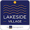 a blue license plate with lakeside village written on it