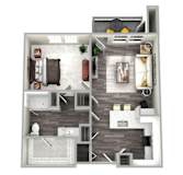 Grant Deluxe Floor Plan at Emblem Alpharetta Apartments, Alpharetta, Georgia