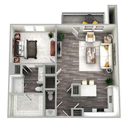 Ansley Deluxe Floor Plan at Emblem Alpharetta Apartments, Alpharetta