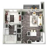 Ansley Deluxe Floor Plan at Emblem Alpharetta Apartments, Alpharetta