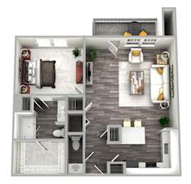 Ansley Deluxe Floor Plan at Emblem Alpharetta Apartments, Alpharetta