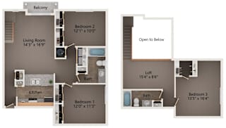 Stratosphere 3 bedroom apartment floor plans