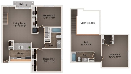 Stratosphere 3 bedroom apartment floor plans