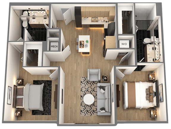 Metropolitan Floor Plan at Chelsea Apartments, St Louis