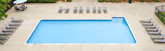 an aerial view of the pool at the resort at governors residence