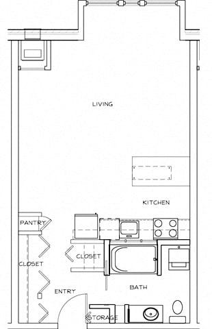 Eitel Apartments A1 Studio floor plan